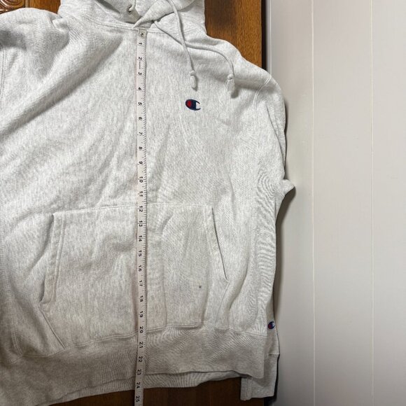 Champion Reverse Weave Hoodie Size M Light Gray Vintage - Picture 9 of 10